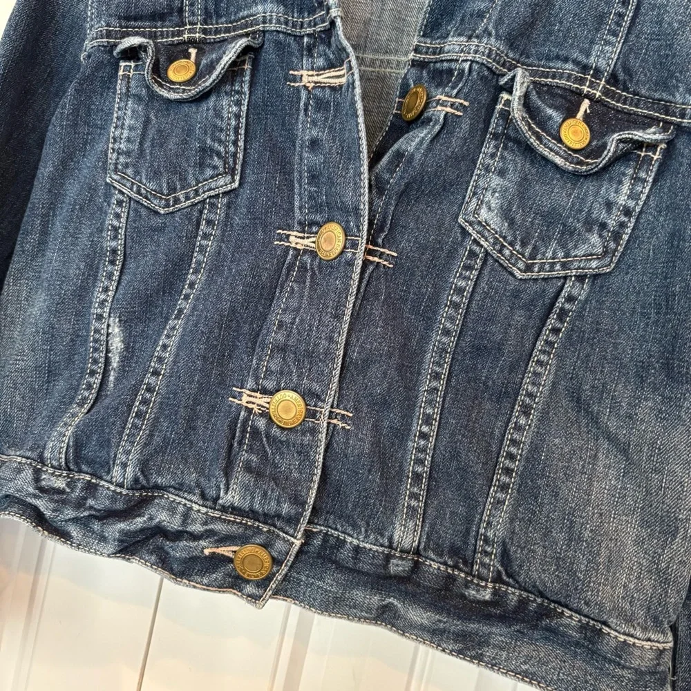 American Eagle Distressed‎ Jean Jacket Size Large